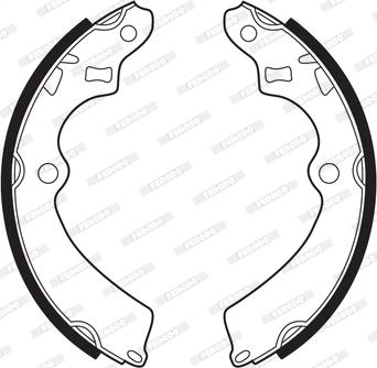Ferodo FSB233 - Комплект тормозных колодок, барабанные abcparts.ee