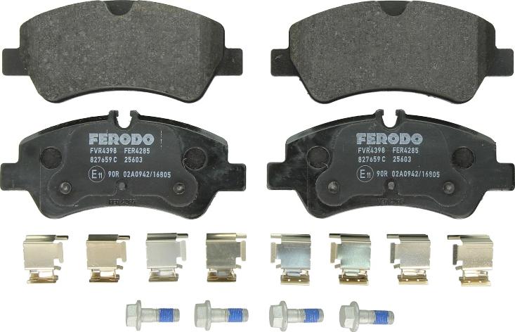 Ferodo FVR4398 - Тормозные колодки, дисковые, комплект abcparts.ee