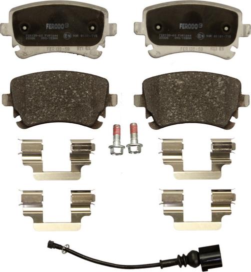 Ferodo FVR1644 - Тормозные колодки, дисковые, комплект abcparts.ee