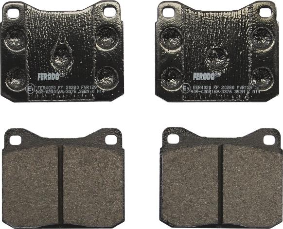 Ferodo FVR129 - Тормозные колодки, дисковые, комплект abcparts.ee