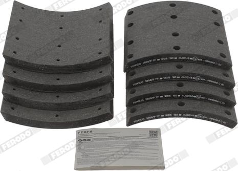 Ferodo K19075.0-F3658 - Комплект тормозных башмаков, барабанные тормоза abcparts.ee