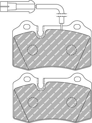 Ferodo Racing FDS721 - Тормозные колодки, дисковые, комплект abcparts.ee