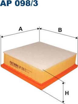 Filtron AP098/3 - Воздушный фильтр двигателя abcparts.ee
