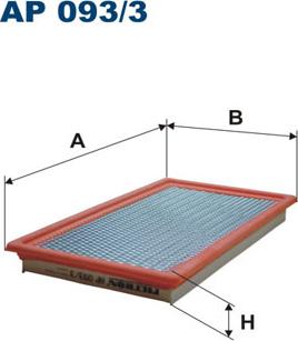 Filtron AP093/3 - Воздушный фильтр двигателя abcparts.ee