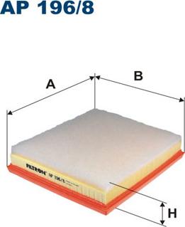 Filtron AP196/8 - Воздушный фильтр двигателя abcparts.ee
