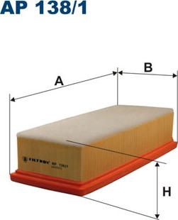 Filtron AP138/1 - Воздушный фильтр двигателя abcparts.ee