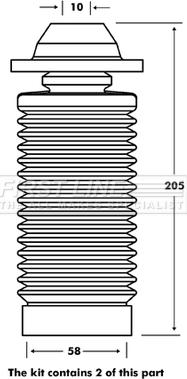 First Line FPK7094 - Пылезащитный комплект, амортизатор abcparts.ee