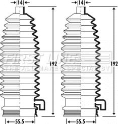 First Line FSG3297 - Комплект пыльника, рулевое управление abcparts.ee