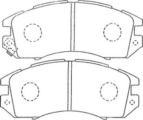 Advics F1N010T - Тормозные колодки, дисковые, комплект abcparts.ee