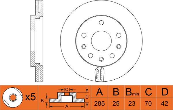 FIT FR0500V - Тормозной диск abcparts.ee