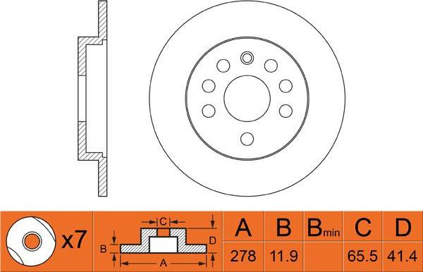 FIT FR0284 - Тормозной диск abcparts.ee