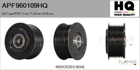 FLAMAR APF960109HQ - Шкив генератора, муфта abcparts.ee