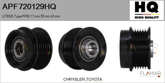 FLAMAR APF720129HQ - Шкив генератора, муфта abcparts.ee