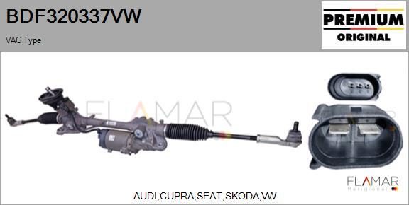 FLAMAR BDF320337VW - Рулевой механизм, рейка abcparts.ee