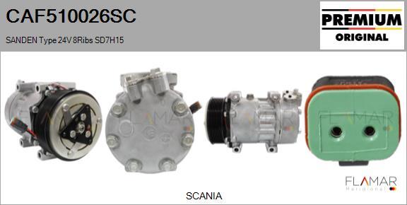FLAMAR CAF510026SC - Компрессор кондиционера abcparts.ee