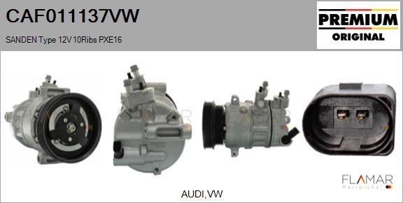 FLAMAR CAF011137VW - Компрессор кондиционера abcparts.ee