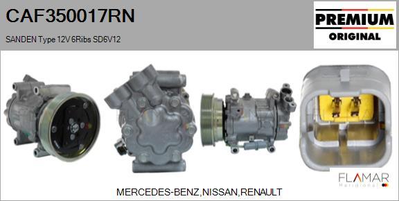 FLAMAR CAF350017RN - Компрессор кондиционера abcparts.ee