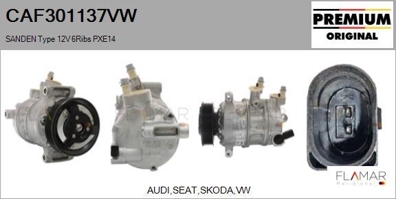 FLAMAR CAF301137VW - Компрессор кондиционера abcparts.ee