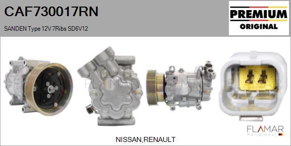 FLAMAR CAF730017RN - Компрессор кондиционера abcparts.ee