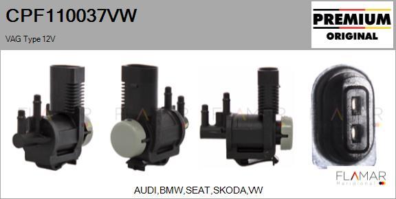 FLAMAR CPF110037VW - Преобразователь давления ОГ, EGR abcparts.ee