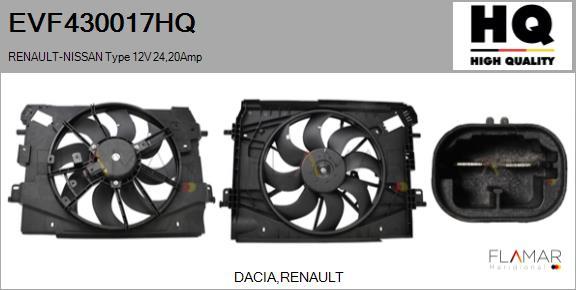 FLAMAR EVF430017HQ - Электродвигатель, вентилятор радиатора abcparts.ee