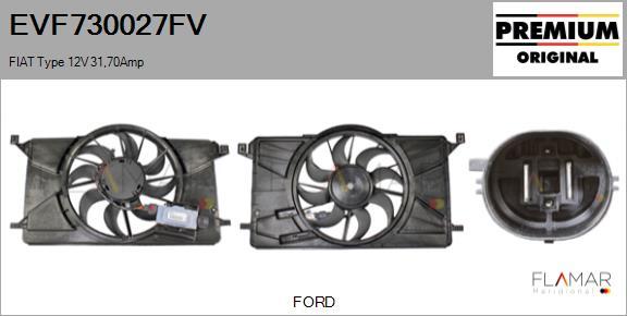FLAMAR EVF730027FV - Электродвигатель, вентилятор радиатора abcparts.ee