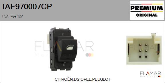 FLAMAR IAF970007CP - Выключатель, стеклоподъемник abcparts.ee