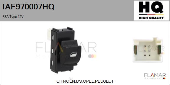 FLAMAR IAF970007HQ - Выключатель, стеклоподъемник abcparts.ee