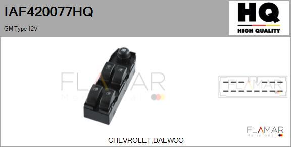 FLAMAR IAF420077HQ - Выключатель, стеклоподъемник abcparts.ee
