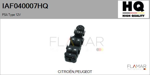 FLAMAR IAF040007HQ - Выключатель, стеклоподъемник abcparts.ee