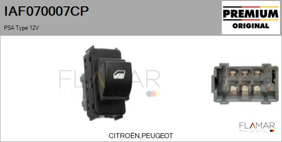 FLAMAR IAF070007CP - Выключатель, стеклоподъемник abcparts.ee