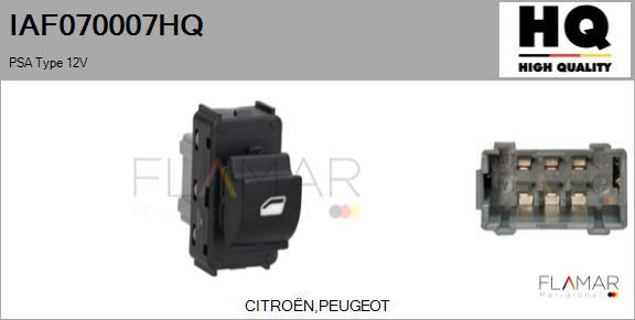 FLAMAR IAF070007HQ - Выключатель, стеклоподъемник abcparts.ee