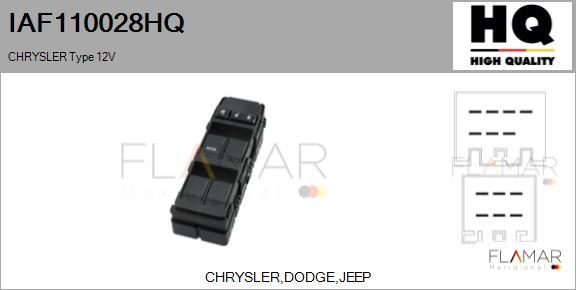 FLAMAR IAF110028HQ - Выключатель, стеклоподъемник abcparts.ee