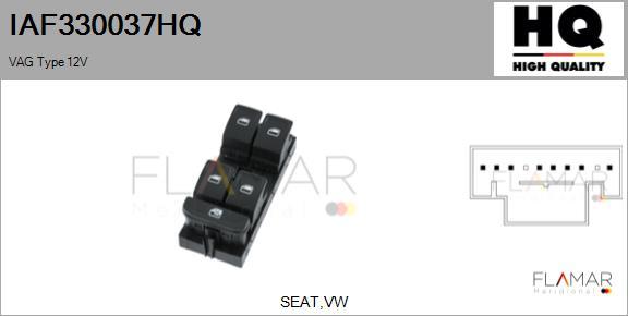 FLAMAR IAF330037HQ - Выключатель, стеклоподъемник abcparts.ee