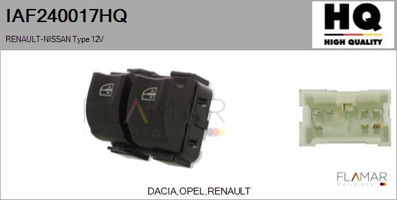 FLAMAR IAF240017HQ - Выключатель, стеклоподъемник abcparts.ee