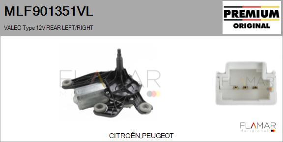 FLAMAR MLF901351VL - Двигатель стеклоочистителя abcparts.ee