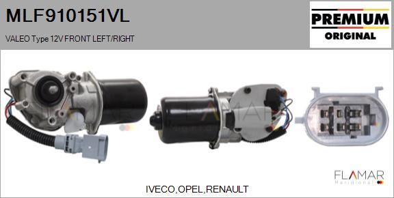 FLAMAR MLF910151VL - Двигатель стеклоочистителя abcparts.ee