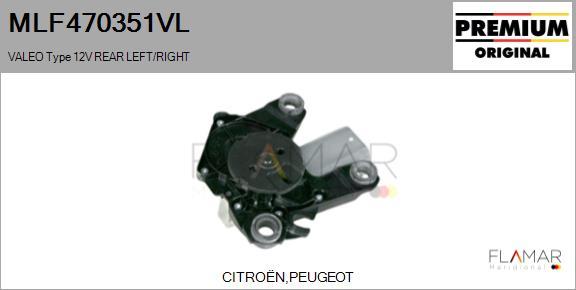 FLAMAR MLF470351VL - Двигатель стеклоочистителя abcparts.ee