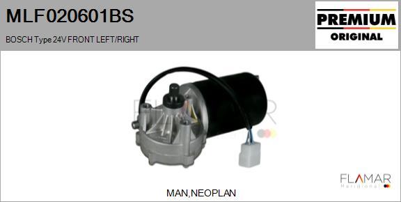FLAMAR MLF020601BS - Двигатель стеклоочистителя abcparts.ee