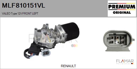 FLAMAR MLF810151VL - Двигатель стеклоочистителя abcparts.ee
