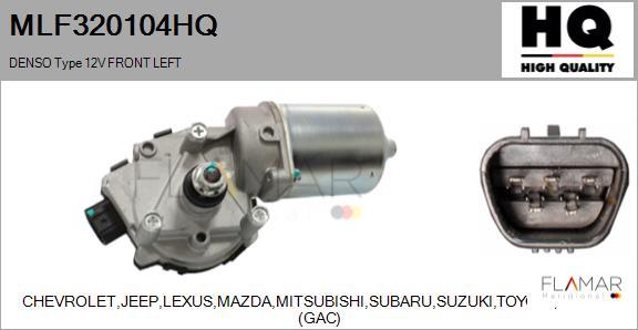 FLAMAR MLF320104HQ - Двигатель стеклоочистителя abcparts.ee