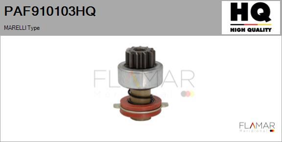 FLAMAR PAF910103HQ - Бендикс, ведущая шестерня стартера abcparts.ee