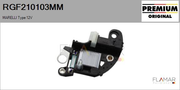 FLAMAR RGF210103MM - Регулятор напряжения, генератор abcparts.ee
