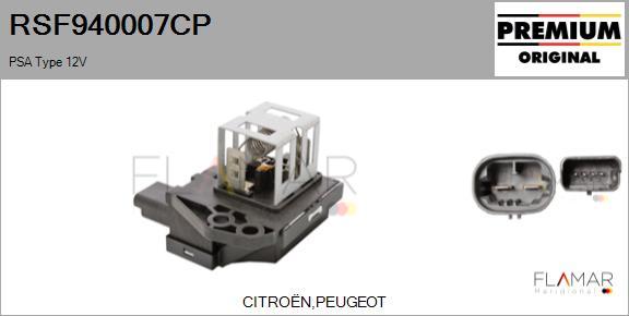 FLAMAR RSF940007CP - Дополнительный резистор, электромотор - вентилятор радиатора abcparts.ee