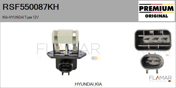 FLAMAR RSF550087KH
 - Дополнительный резистор, электромотор - вентилятор радиатора abcparts.ee