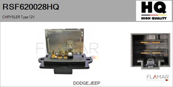 FLAMAR RSF620028HQ
 - Сопротивление, реле, вентилятор салона abcparts.ee