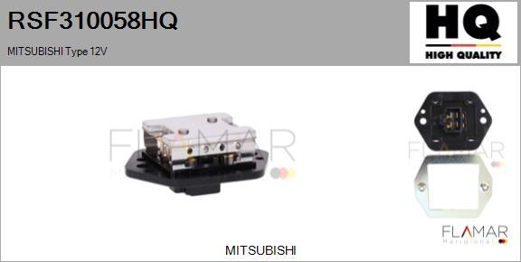 FLAMAR RSF310058HQ - Сопротивление, реле, вентилятор салона abcparts.ee