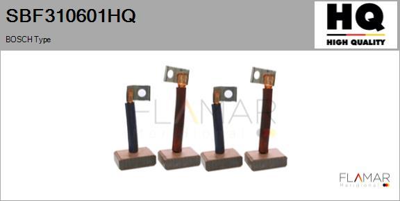 FLAMAR SBF310601HQ - Угольная щетка, стартер abcparts.ee