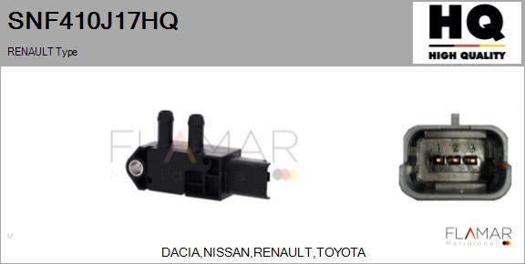 FLAMAR SNF410J17HQ - Датчик, давление выхлопных газов abcparts.ee