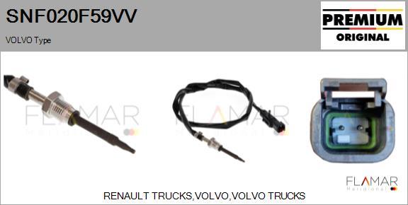 FLAMAR SNF020F59VV - Датчик, температура выхлопных газов abcparts.ee